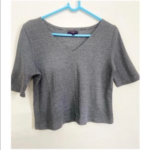 Grey multi functional box top.